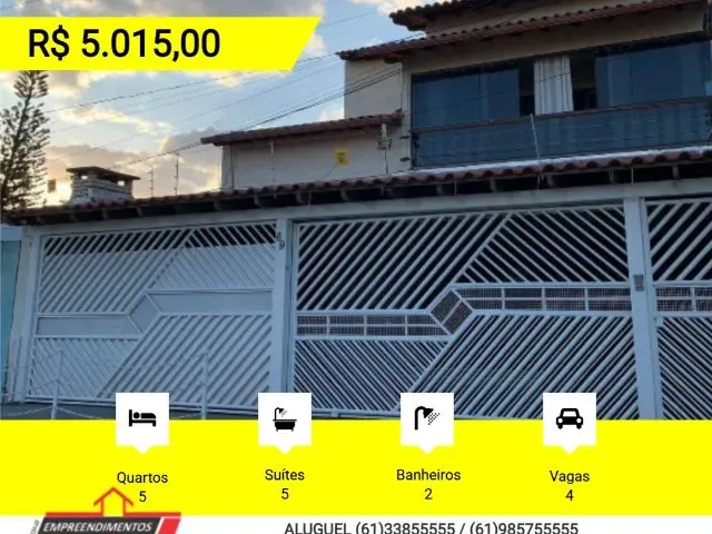 Imagem: Aluga Casa/ Sobrado Quadra 04 Setor Leste