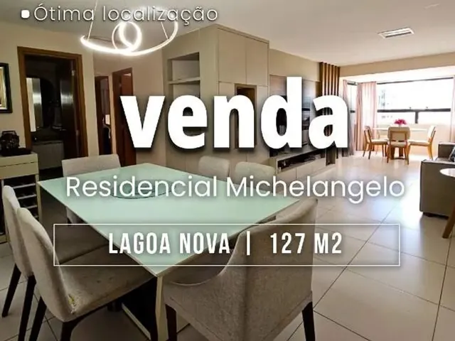 Imagem 1: Apartamento À Venda com 127 M2 - 3 Quartos - no Bairro de Lagoa Nova/Natal - 3 Vagas