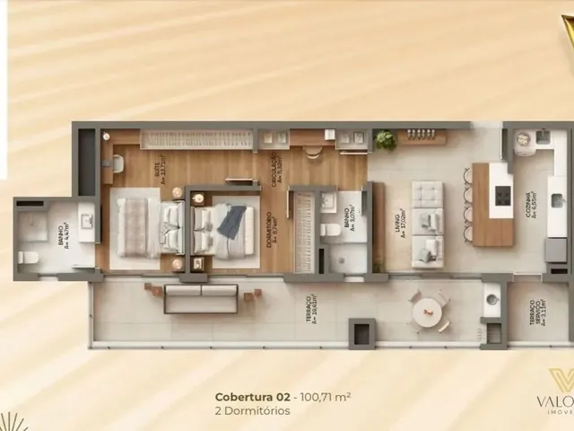 Imagem 9: Cobertura de 2 Quartos - Lançamento no Campeche