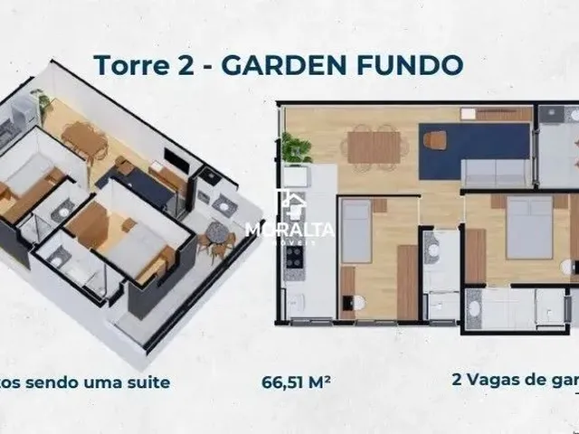 Imagem 9: Aparatamento Garden com 3 Quartos Sendo Uma Suíte no Bairro Boneca do Iguaçu