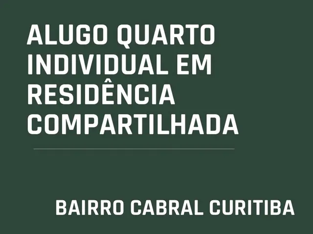 Imagem: Quarto Individual Bairro Cabral Curitiba