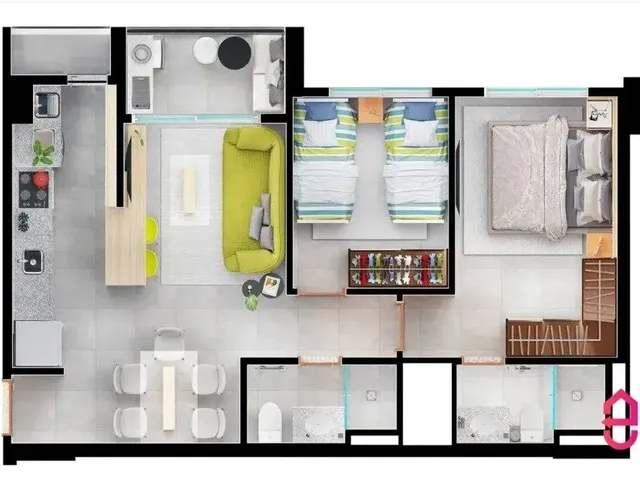 Imagem 2: Boulevard Sudoeste - 59M² (2Q com 1 Suíte) em Setor Sudoeste - Goiânia - Go