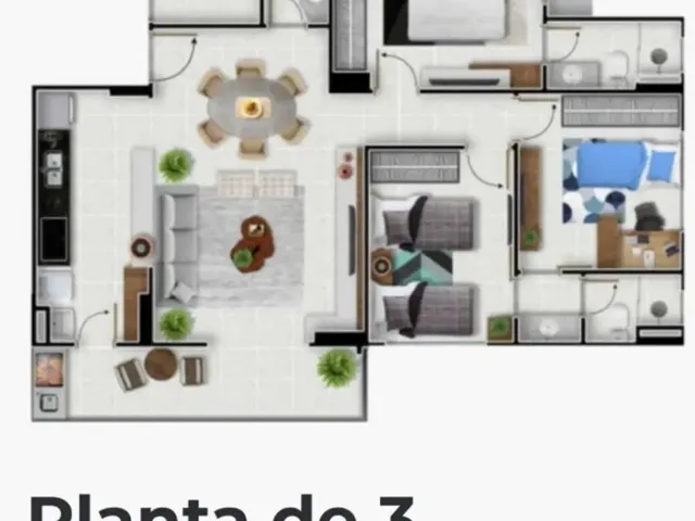 Imagem 2: Apto 3 Quartos Terra Mundi Eldorado