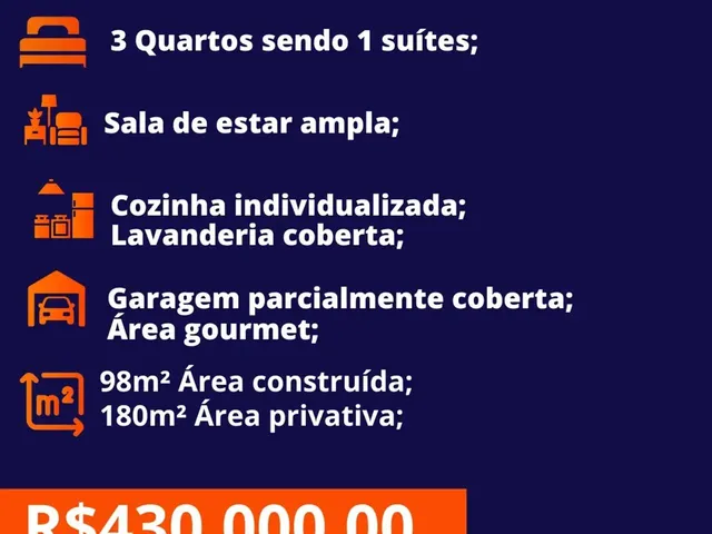 Imagem 6: Casa Á Venda com 3 Quartos Sendo 1 Suíte no santa Luzia em Campo Grande - Ms