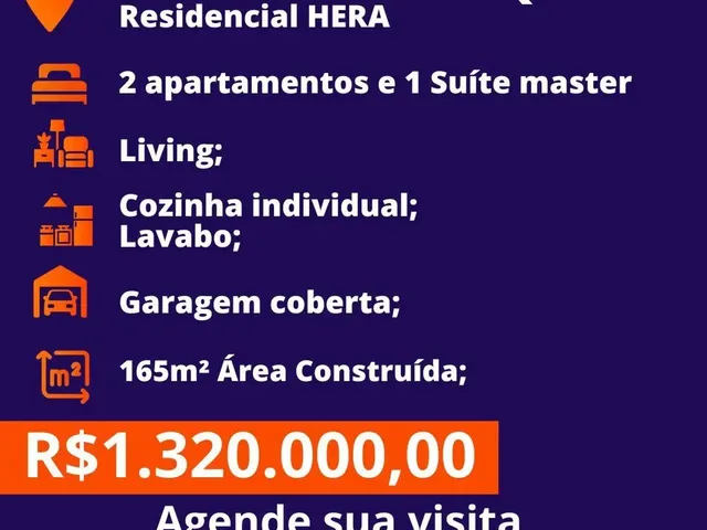 Imagem 3: Sobrado com 2 Apartamentos, 1 Suíte Máster no Carandá Bosque em Campo Grande - Ms