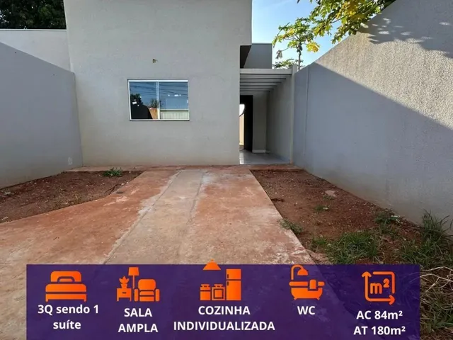 Imagem: Casa Á Venda com 3 Quartos Sendo 1 Suíte