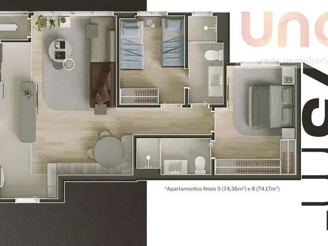 Imagem 6: Apartamento de 75M² no Edifício Sound | Vanguard Bela Vista | Campo Grande - Ms
