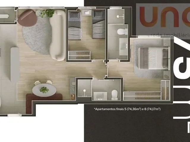 Imagem 3: Apartamento de 75M² no Edifício Sound | Vanguard Bela Vista | Campo Grande - Ms