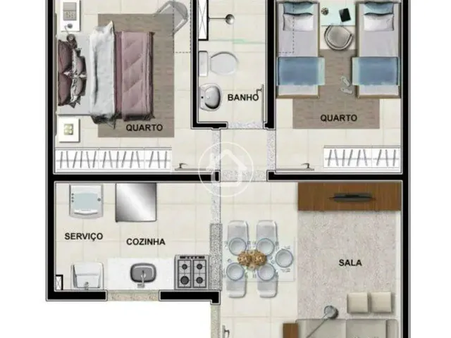 Imagem 12: Apartamento 02 Quartos - com Elevador
