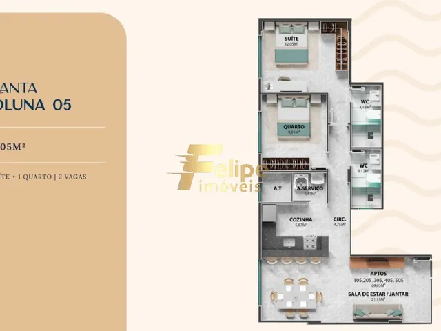 Imagem 8: NOVO EMPREENDIMENTO IMOBILIÁRIO SURGINDO! APARTAMENTO DE 02 QUARTOS, SENDO 01 SUÍTE, À