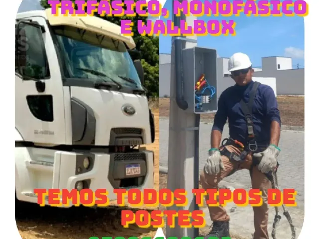 Imagem: Postes pra Ligação Monofásica e Trifasica