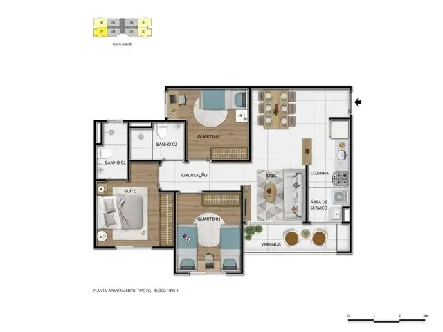 Imagem 2: Joeasil- Total Ville Ikeda Ceilândia - Unidades de 1, 2 e 3 Quartos (Unidades