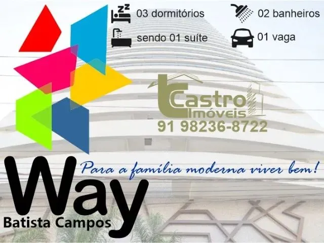 Imagem 1: Edifício Way Batista Campos. 3/4. 1 Ou 2 Vagas. J241