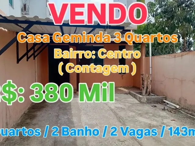 Imagem: Casa Geminada Centro Contagem 3 Quartos