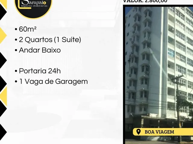 Imagem: Excelente Apto de 2 Quartos em Boa Viagem