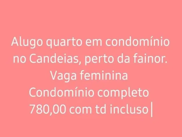 Imagem: Aluguel Quarto Feminino Candeias