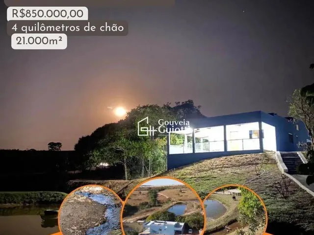 Imagem: A fazenda possui 3 Dormitórios, 21.000m² de Área e está