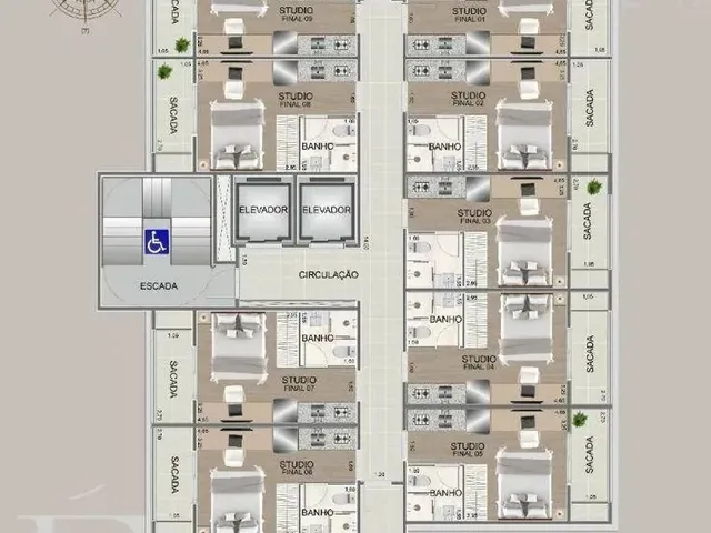 Imagem 6: Studio com 1 Dormitório À Venda, 21 M² por R$ 207.500 - Centro - Curitiba/Pr