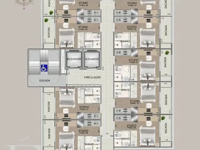 Imagem 4: Studio com 1 Dormitório À Venda, 21 M² por R$ 207.500 - Centro - Curitiba/Pr