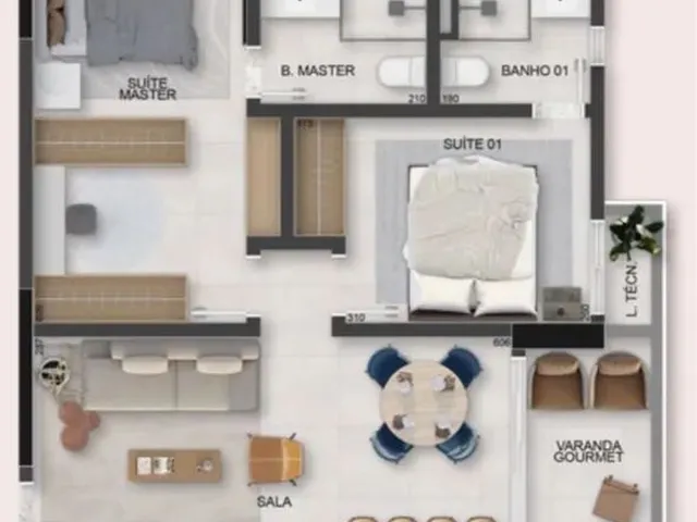 Imagem 11: Apartamento Grecco 80,10Mts - 2 Suítes [Ágio