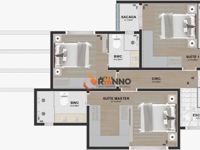 Imagem 15: Casa com 3 Suítes À Venda, 143 M² no Bairro Mercês - Curitiba/Pr