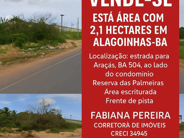 Imagem 1: Vendo Área com 2,1 Hectares em Alagoinhas