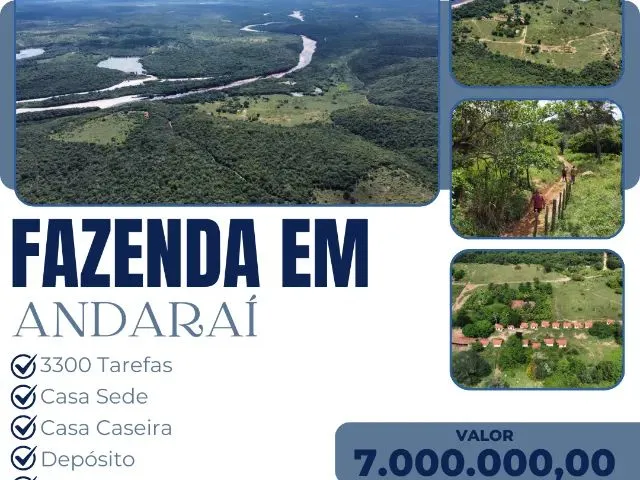 Imagem: Fazenda em Andaraí - 3300 Tarefas