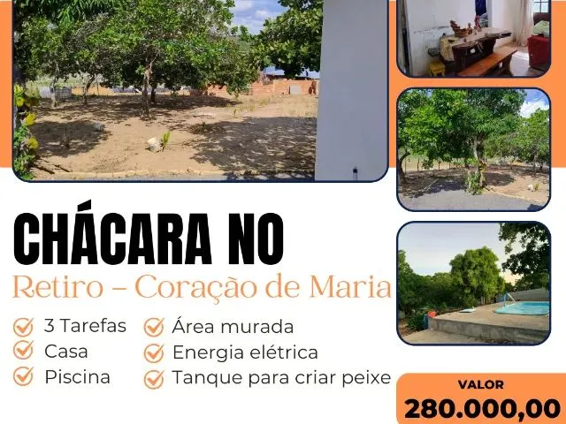 Imagem: Chácara no Retiro de Coração de Maria