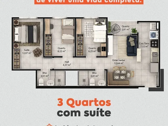 Imagem 7: Seu apê novo com excelente localização Alegro Montenegro
