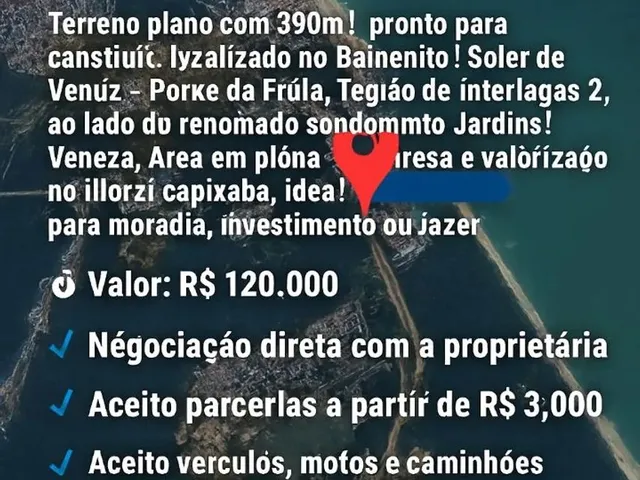 Imagem: Lote Balneário Solar de Vênus, Financiamento