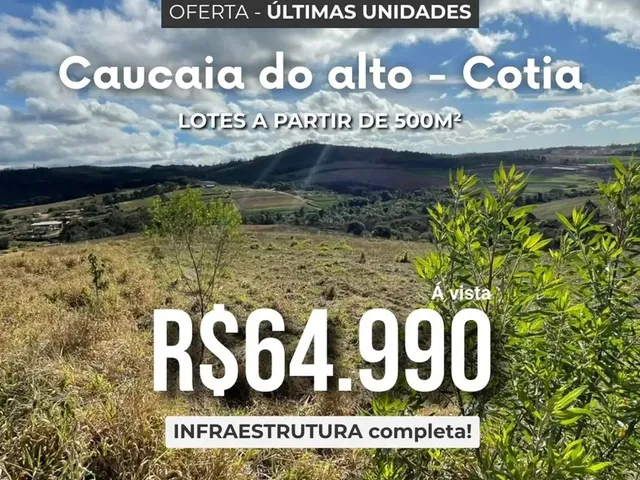 Imagem: Lote em Cotia R$64.990 com Financiamento