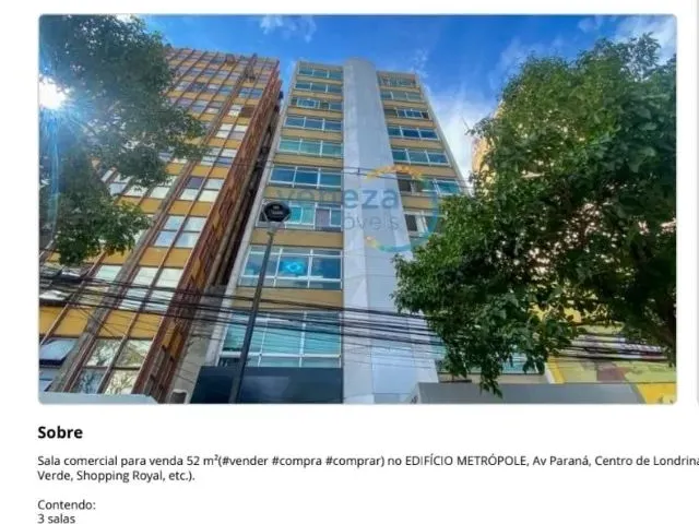 Imagem: Sala Comercial no Centro de Londrina - Calçadão
