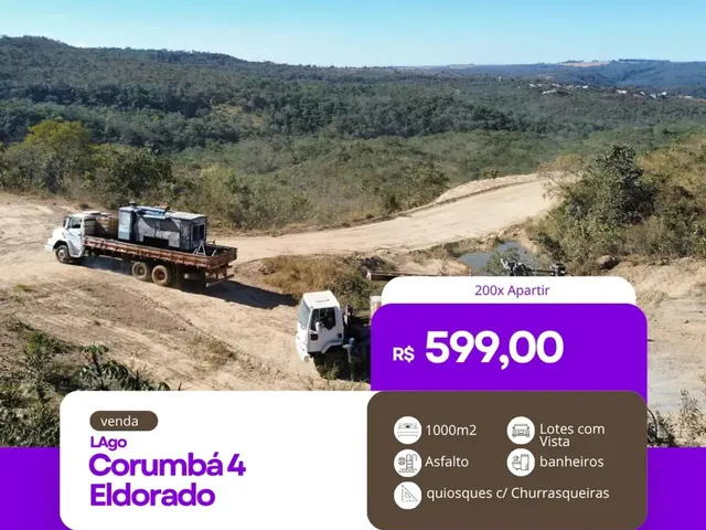Imagem 8: Lotes Lago Corumbá 4 Parcelas a Partir de R$ 599/Mês