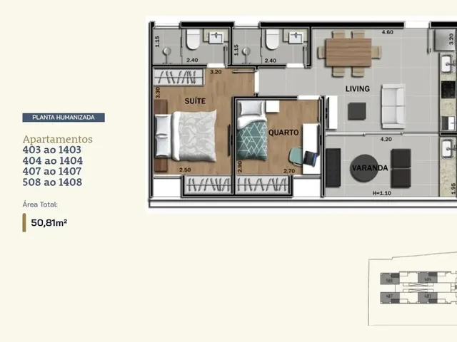 Imagem 2: Apartamento 2 Quartos - Granbery