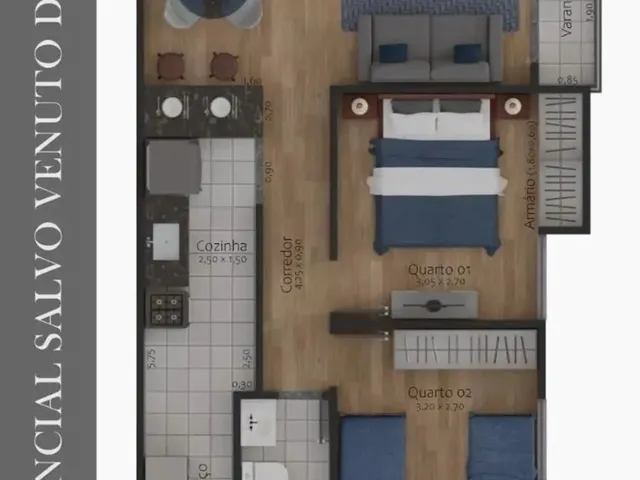 Imagem 16: Apartamento 2 Quartos - Recanto da Mata