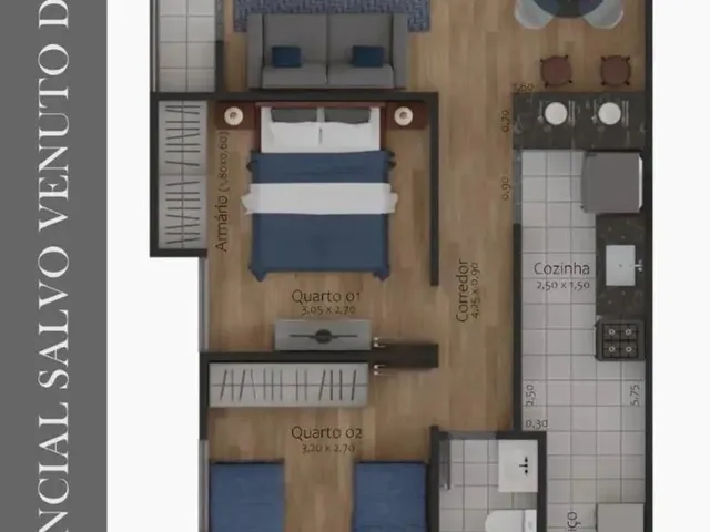 Imagem 6: Apartamento 2 Quartos - Recanto da Mata