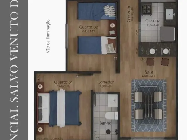 Imagem 7: Apartamento 2 Quartos - Recanto da Mata