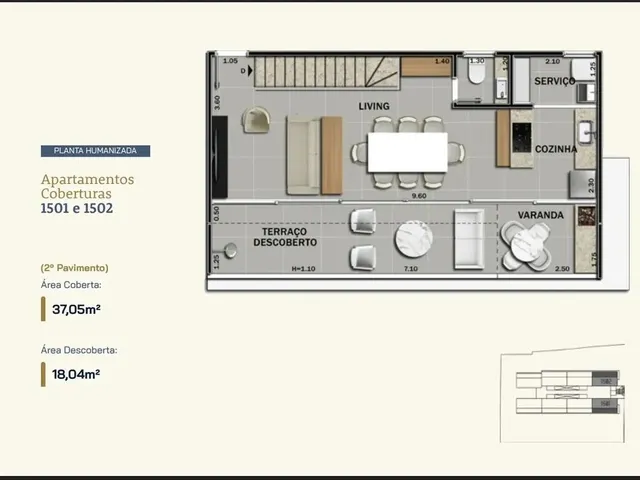 Imagem 4: Cobertura com 03 Quartos Sendo Uma Suíte no Granbery