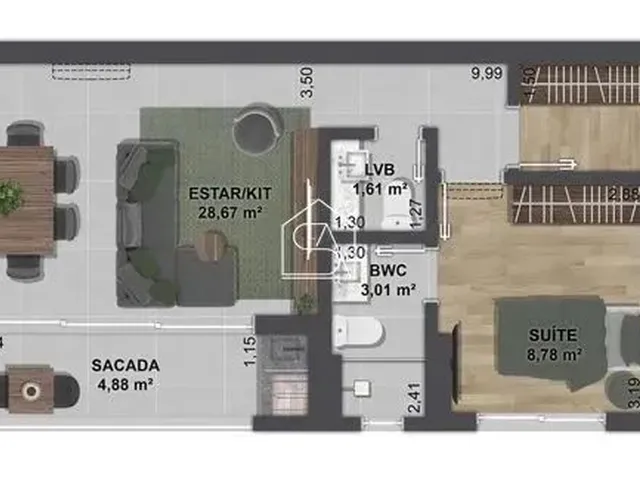 Imagem 5: Apartamento Novo com 02 Suítes, no Centro de Florianópolis, Pronto para Morar