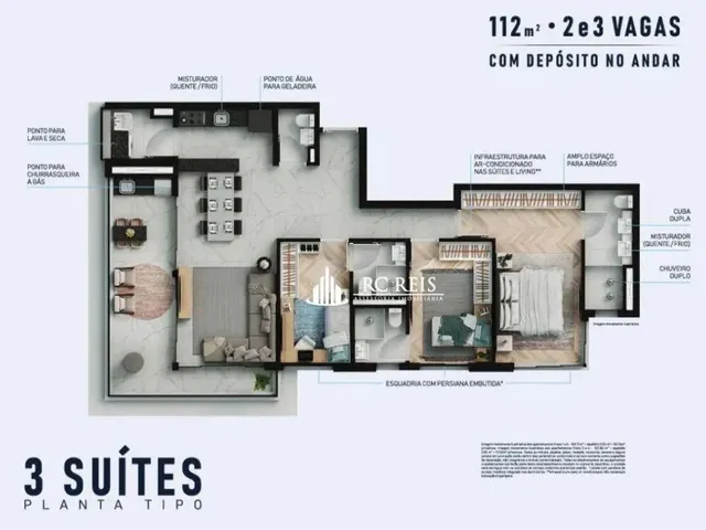 Imagem: Apartamento Novo e Nunca Habitado com 3