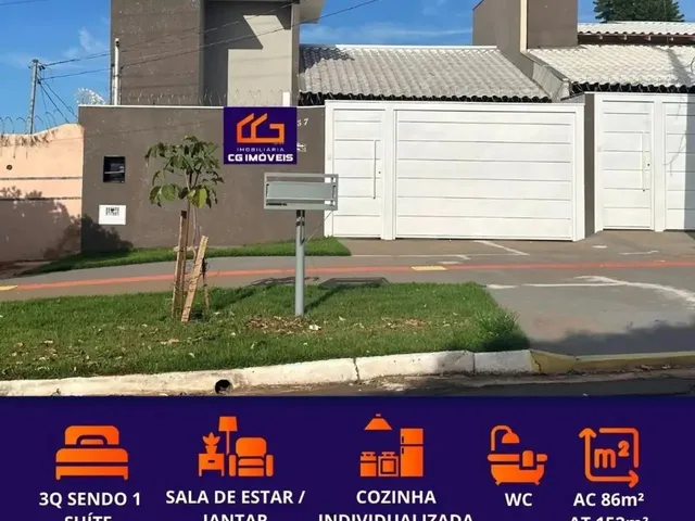 Imagem 4: Casa Á Venda com 3 Quartos Sendo 1 Suíte no Jardim Jacy em Campo Grande - Ms