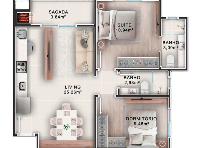 Imagem 3: Otelo Residence - Fase 1 - Apartamento à venda no bairro Municípios - Balneário