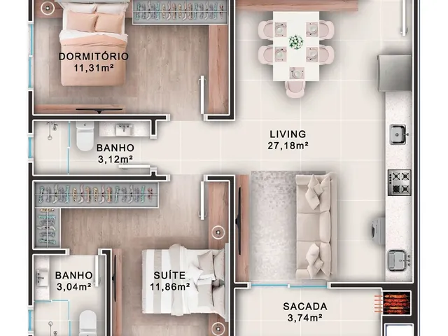 Imagem 14: Otelo Residence - Fase 1 - Apartamento à venda no bairro Municípios - Balneário