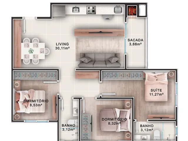 Imagem 5: Otelo Residence - Fase 1 - Apartamento à venda no bairro Municípios - Balneário