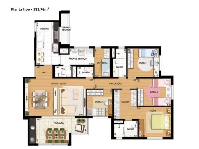 Imagem 5: Apartamento à venda em Curitiba, Ecoville, com 4 quartos, 131,00m²