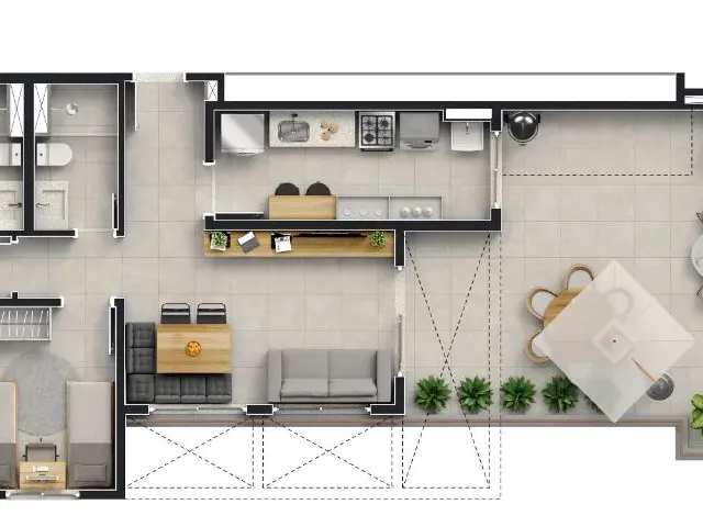 Imagem: Joeasilva - Cobertura Linear de 106M² de