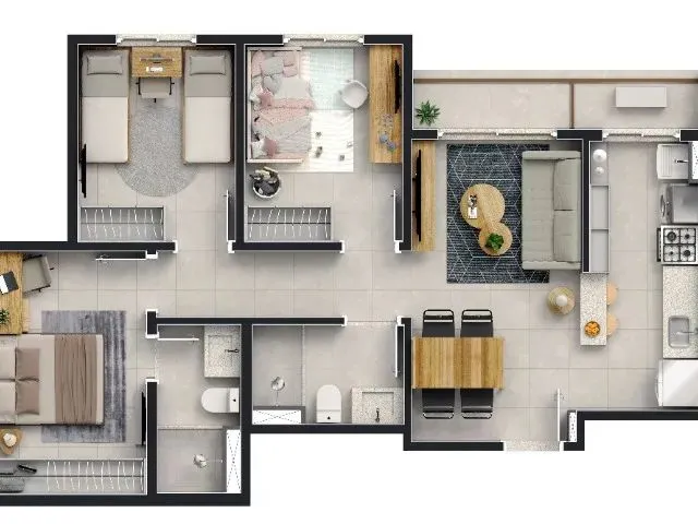 Imagem 7: Joeasilva - Ap de 3 Quartos em Taguatinga C/ Suite e Varanda (Sinal: 26 Mil