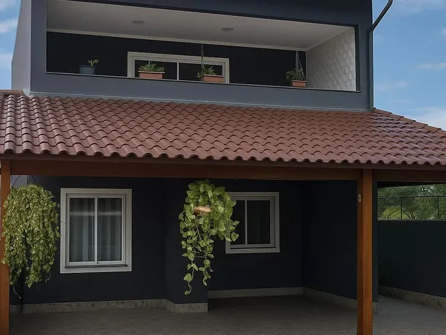 Imagem: A casa possui 4 Dormitórios, 1 Suíte, 4 Banheiros, 4