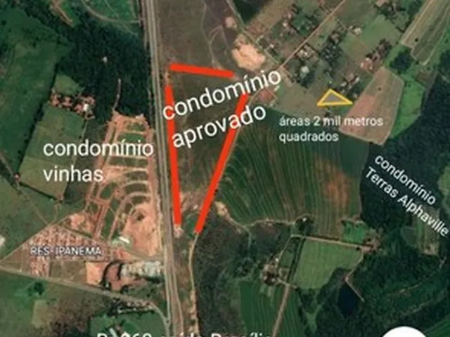 Imagem: A chácara possui 2.000m² de Área e está localizado em