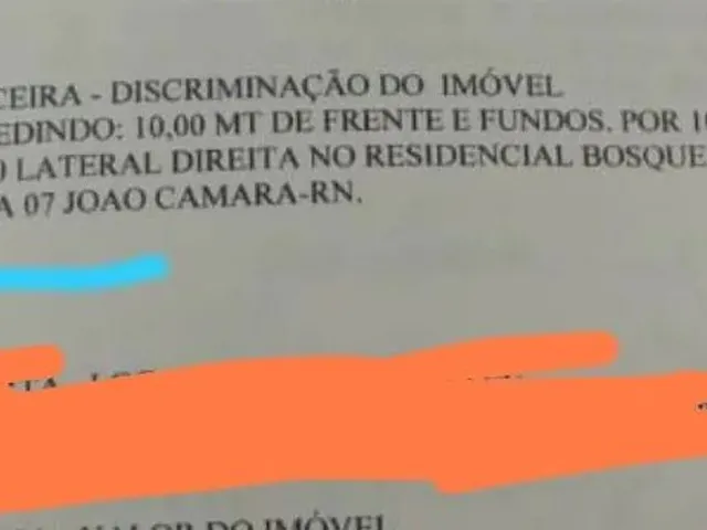 Imagem: Terreno em João Câmara